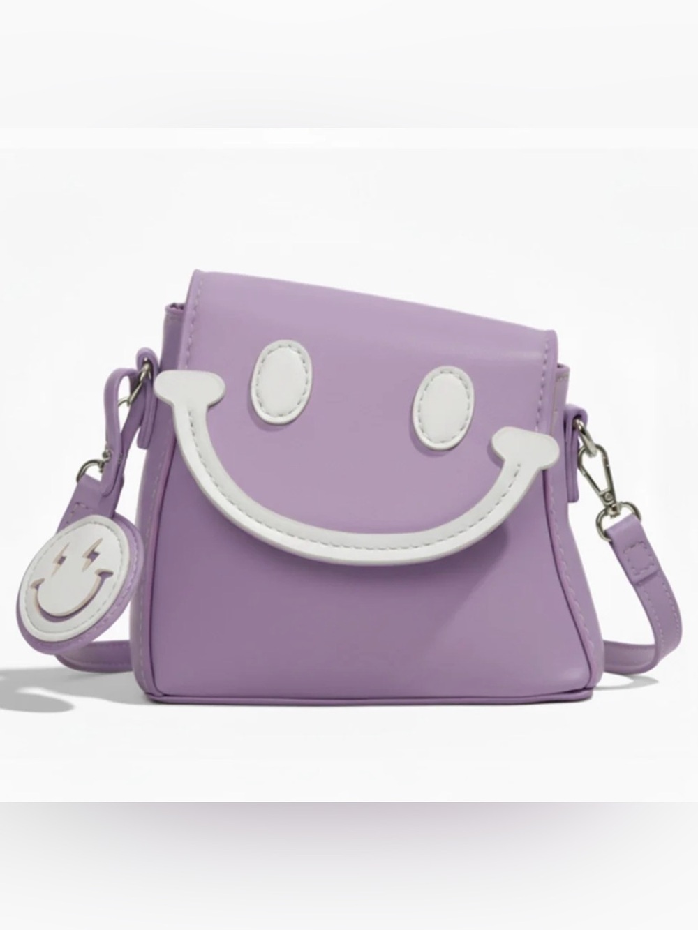 Lavender Smiley Crossbody Bag - Hoodies for Heroes